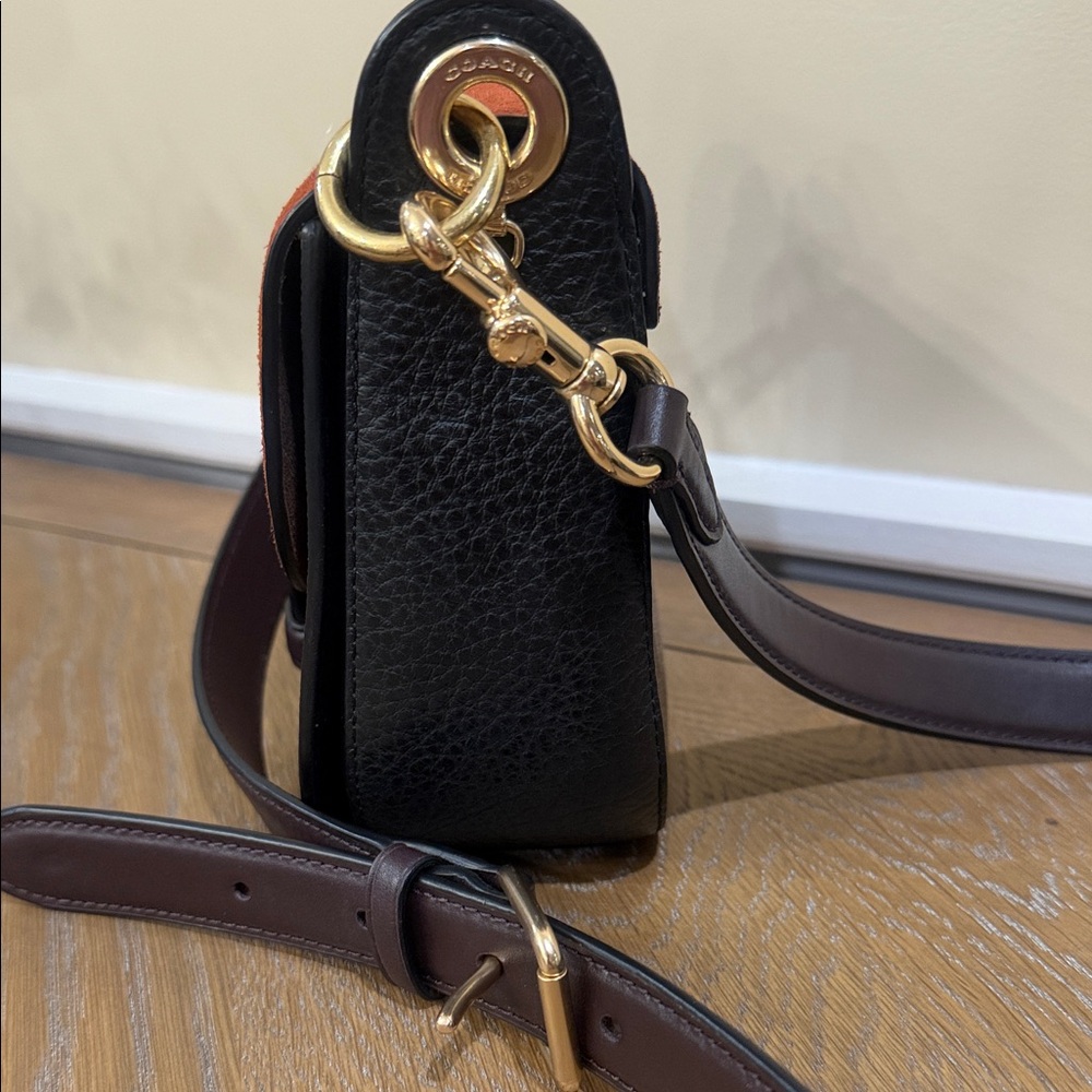 Vintage Coach Soho Signature Canvas & Suede Buckle Flap Crossbody Y2K - Picture 4 of 10